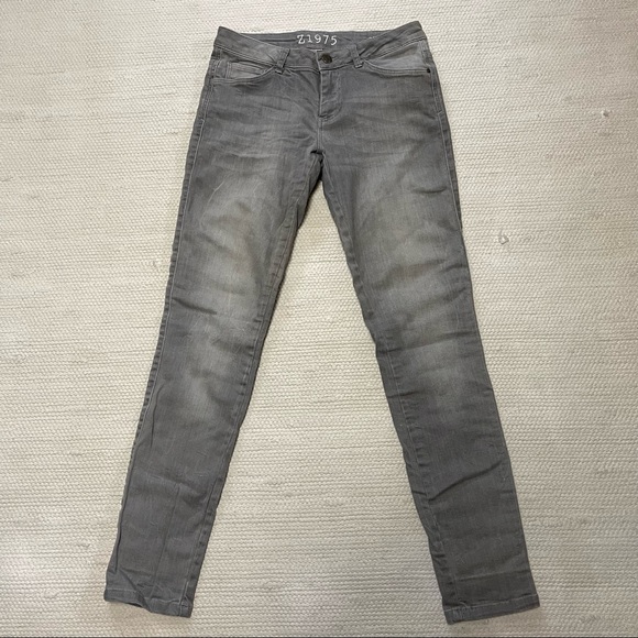 Zara Denim - Zara Z1975 Low Rise Skinny Gray Basic Denim Jean Size US6